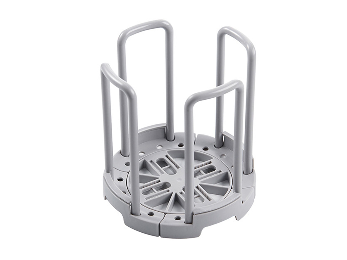 Escurridor De Platos De Plástico Extensible Y Sencillo Con Desagüe Para Cocina, Color Gris.