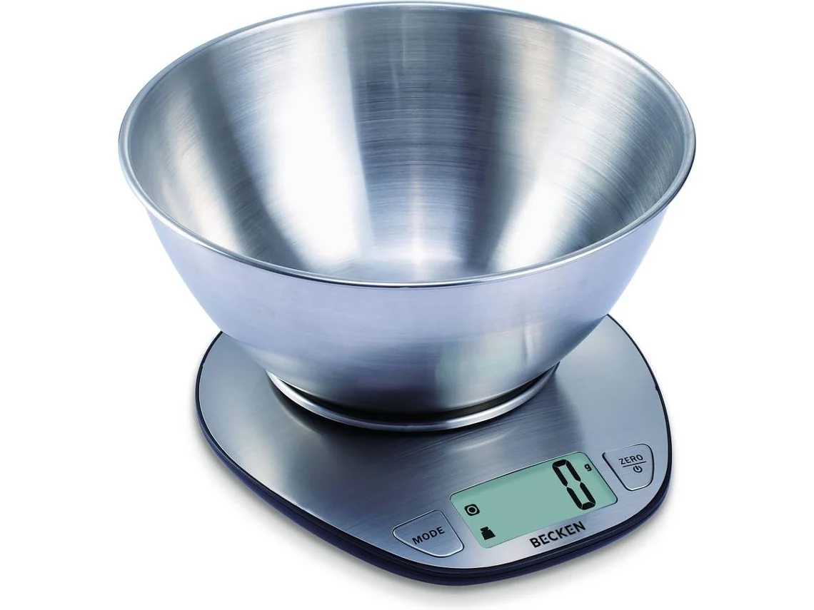 Báscula de Cocina con Taza BECKEN BKS4478 (Capacidad: 5Kg - Precisión: 1g - Capacidad del bol: 1,8L)