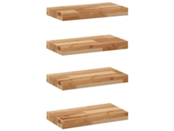 Conjunto 4 Estante Flotante VIDAXL Marrón Madera de acacia