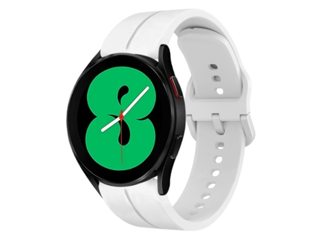 Correa de reloj inteligente para Samsung Galaxy Watch4 44 mm 20 mm Silicona (Blanco)