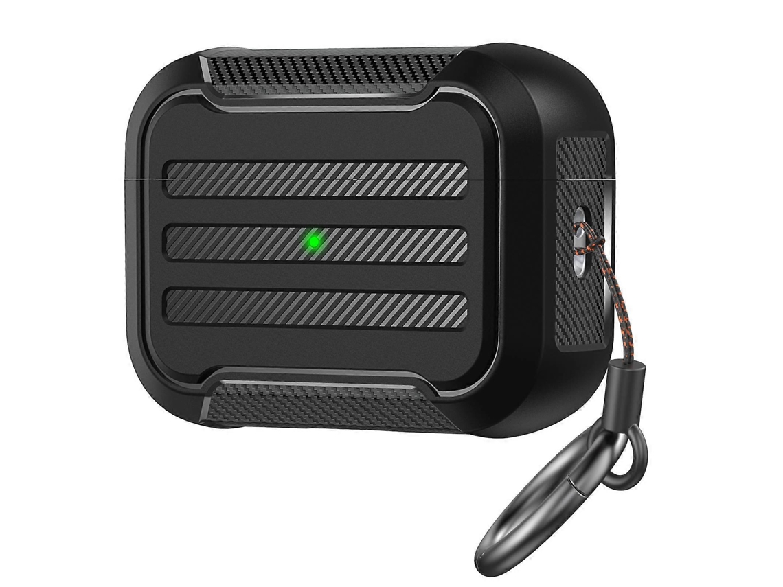 Protector de auriculares Ahastyle PT115-PRO2 de TPU dividido para AirPods Pro 2, negro