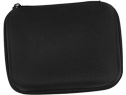 Bolsa organizadora digital de EVA negra para auriculares y cables, ideal para viajes y accesorios. Gokoco
