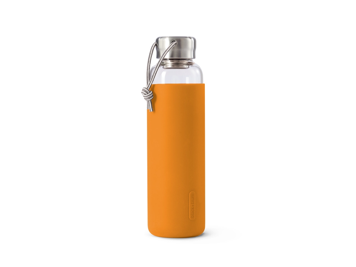 Botella de agua de vidrio BLACK AND BLUM Naranja
