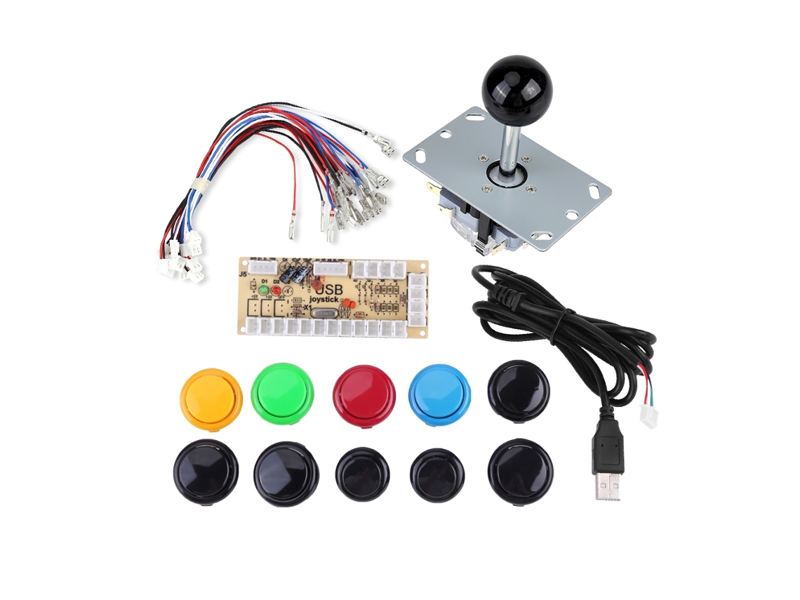 Kit De Bricolaje Para Botones Arcade, Joystick, Codificador Usb, Retardo Cero Para Mame Pc