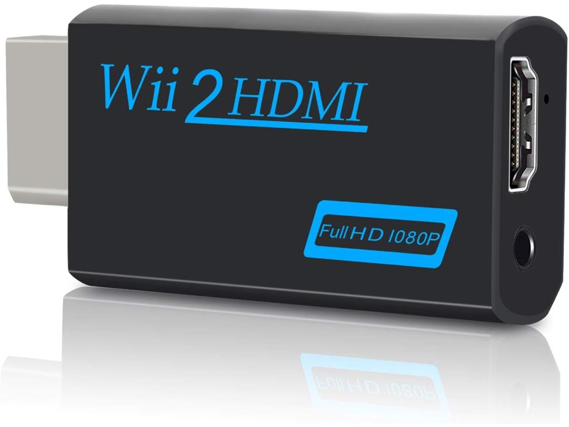 Adaptador De Wii A Hdmi Full Hd 1080p Con Audio De 3.5 Mm (negro)