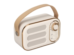 Altavoz Bluetooth Inalámbrico Retro, Estéreo Hifi Portátil Con Carga Usb, Blanco, Para El Hogar Y Los Viajes.