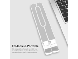 Soporte Portátil Plegable Ajustable Para Portátiles Y Tabletas, Elevador Para Portátiles De 10-17'' Negro