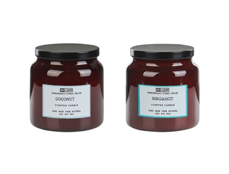Conjunto de 2 velas aromáticas BELIANI Absolute alchemy de Cera de soja Marrón 10x10x10