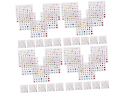 4 Conjuntos Autocollants Diamant Pour Le Visage Gemmes Bijoux Strass Transparents Adultos 10