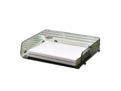 Caja Apilable De Plástico Para Guardar Papel Tamaño A4, Organizador De Documentos De Oficina Verde, 32,5 X 25 X 7,5 Cm