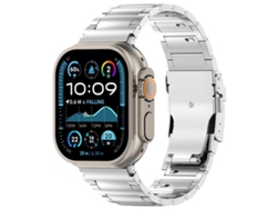 Correa XIAOMOYU de aleación de titanio para Apple Watch (46/49/45/44 mm) con cierre de liberación rápida - Plateada