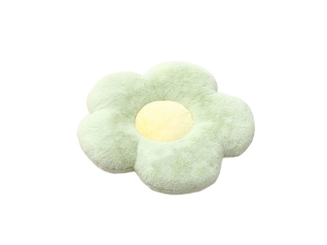 2026-46216-cojín Flor Linjou Almohada Suave Plush Relleno Algodón Pp Decoración Sala 50cm Verde
