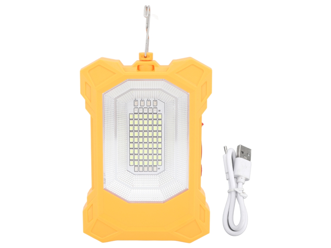 Linterna Led Solar Recargable Portátil, Foco Con Gancho Para Tienda De Campaña, Luz Emergencia Exter