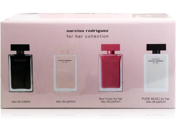 Cofre NARCISO RODRIGUEZ Mini For Her Edt + For Her Edp + Fleur de Musc Edp + Pure Musc 7.5 ml