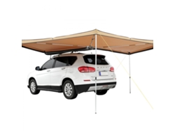 Toldo retráctil lateral Tekmaquinas de 270° para coche de 2,5 m con protección UV50 e impermeable