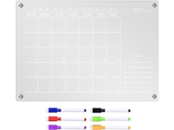 Calendário Semanal Magnético Apagável Para Geladeira| Quadro Branco Transparente Planejamento, Ideal.