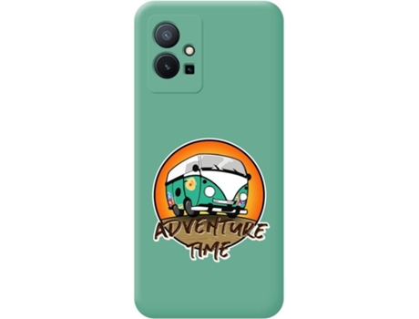 Carcasa para Vivo Y55 5G TUMUNDOSMARTPHONE Silicona Líquida Dibujos Verde