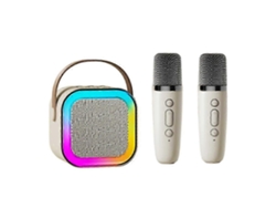 Mini máquina de karaoke, mini máquina de karaoke con 1/2 micrófonos inalámbricos Nostalgia88