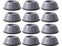 Almohadillas antivibración para lavadoras, 12 piezas, elevadores de pies antideslizantes de 9 cm de Gokoco.