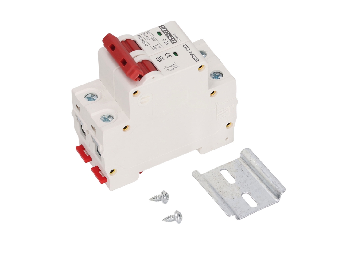 Disyuntor De Circuito Cc Modular Para Protección Contra Cortocircuito Din Rail 2p 1000v 25a
