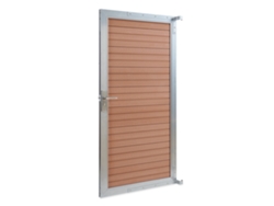 Portão de Jardim Segovia 180x90 Cm com Chaves Wpc Castanho NEU.HOLZ