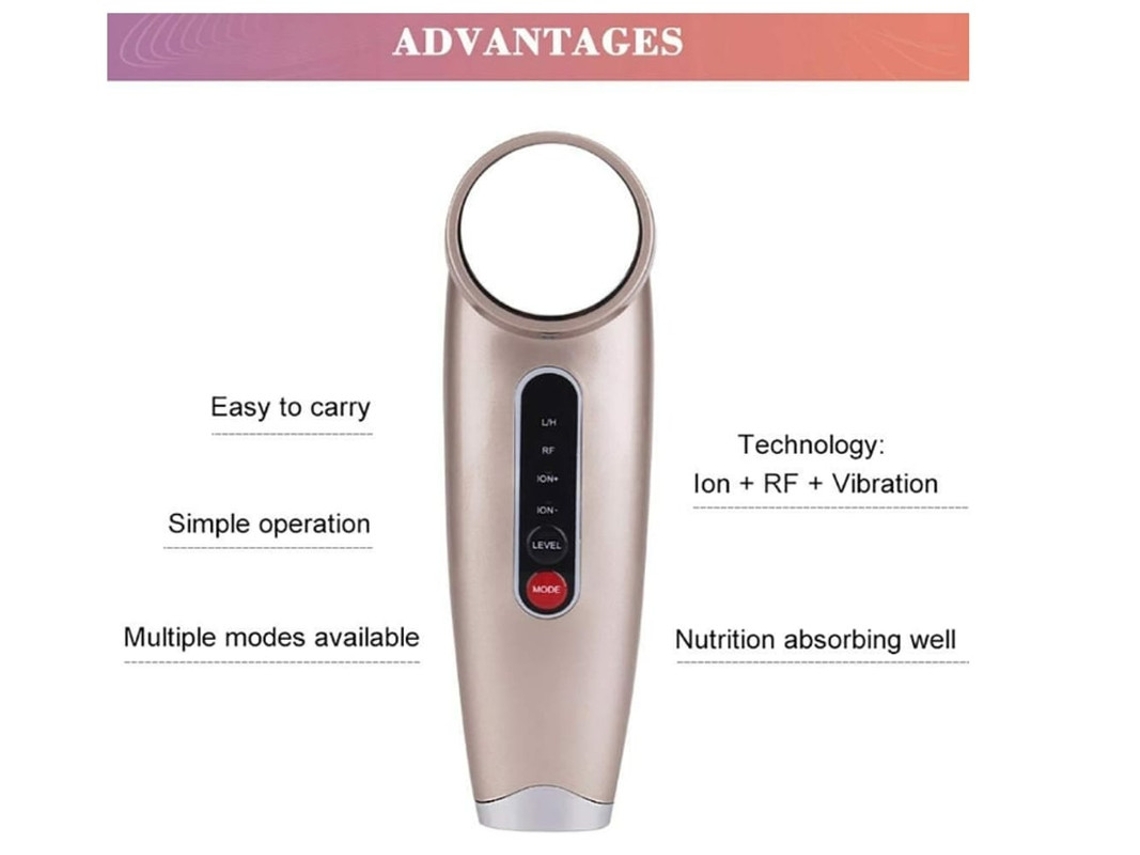 Dispositivo de limpieza y belleza facial Bestvite SC609, con calor, masaje de vibración de alta frecuencia y limpieza profunda, color rosa
