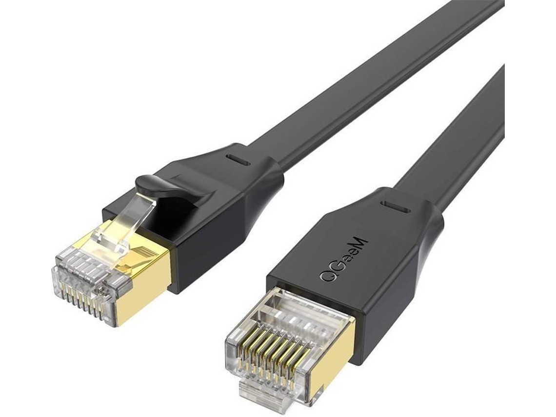 Cable Ethernet QGEEM 0801 (Ethernet Lan - 1 m - Negro)