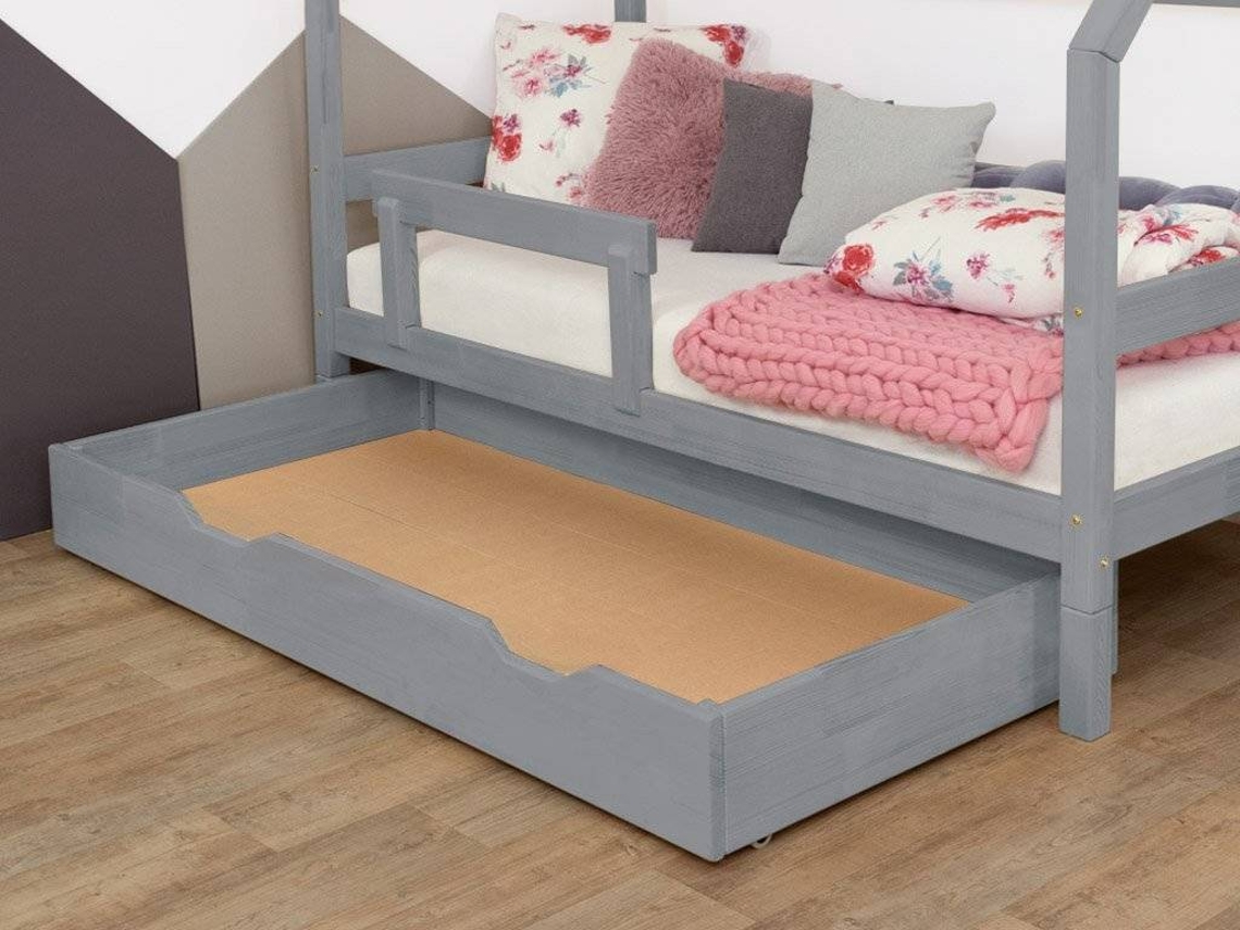 Cajón para Cama BENLEMI Buddy (Gris - Madera - 120x180x22 cm)