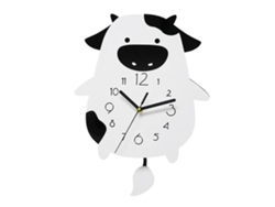 Reloj De Pared Acrílico Con Forma De Vaca De Dibujos Animados, Con Mecanismo Silencioso, Columpio Decorativo Para Cocina, Sala De Estar O Estudio.