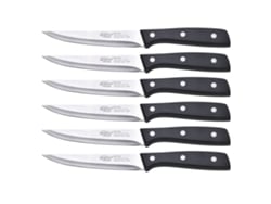 Juego De Cuchillos 12,5cm San Ignacio Expert (6 Piezas) Acero Inoxidable Negro, Plateado