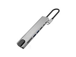 Estación De Acoplamiento Y Adaptador De Extensión Usb-c 8 En 1 Para Portátiles Y Accesorios De Viaje.