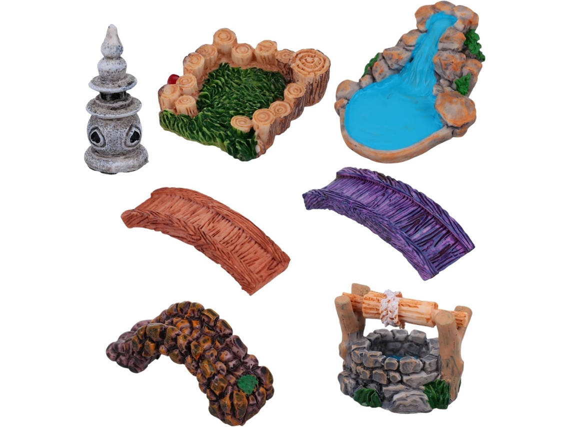 3 Juegos De Accesorios Para Decorar Un Pequeño Estanque De Micropaisaje Con Gnomos