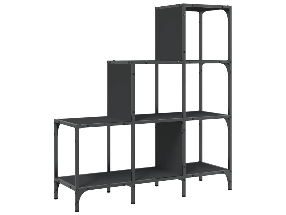 Librería MAISON EXCLUSIVE en derivados de madera y metal negro (92x30x102 cm)