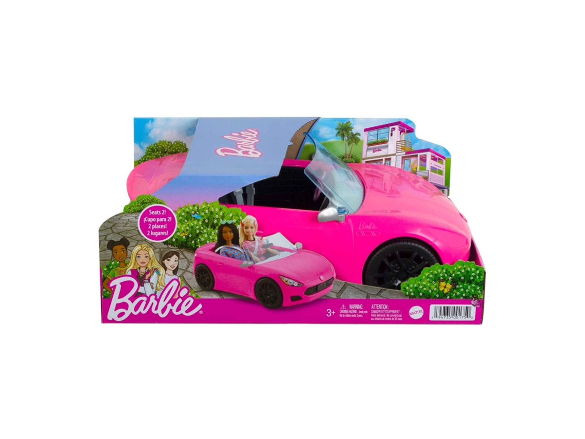 BARBIE Carro Descapotável 2 Lugares (Edad Mínima: 3 Años - 34,5 x 18,5 x 14 cm)