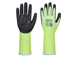 Guante Portwest Green resistente a cortes con manga larga / Verde negro / L
