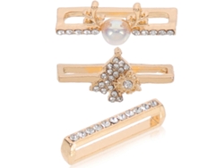 Juego de 3 anillos decorativos de aleación metálica para pulsera de reloj inteligente Nostalgia88