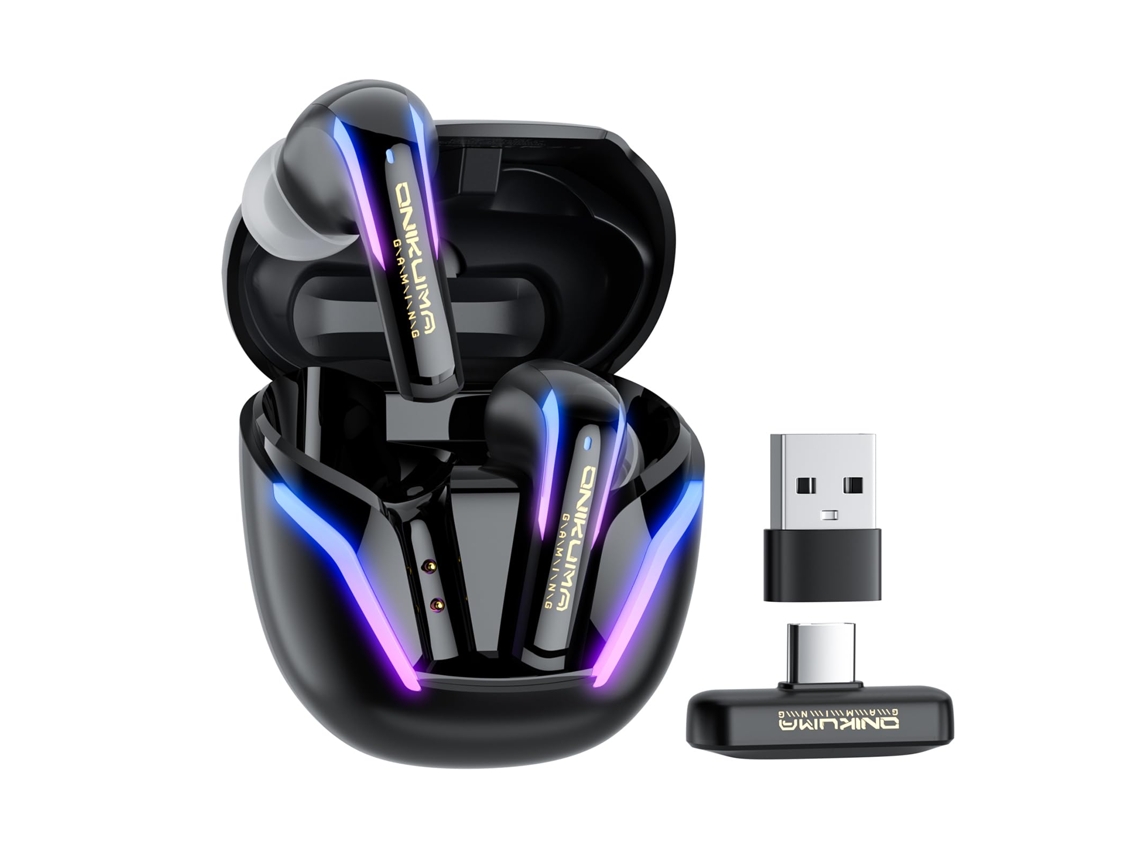 (negro) Auriculares Inalámbricos, Controles Táctiles, Baja Latencia, Bluetooth Estéreo.
