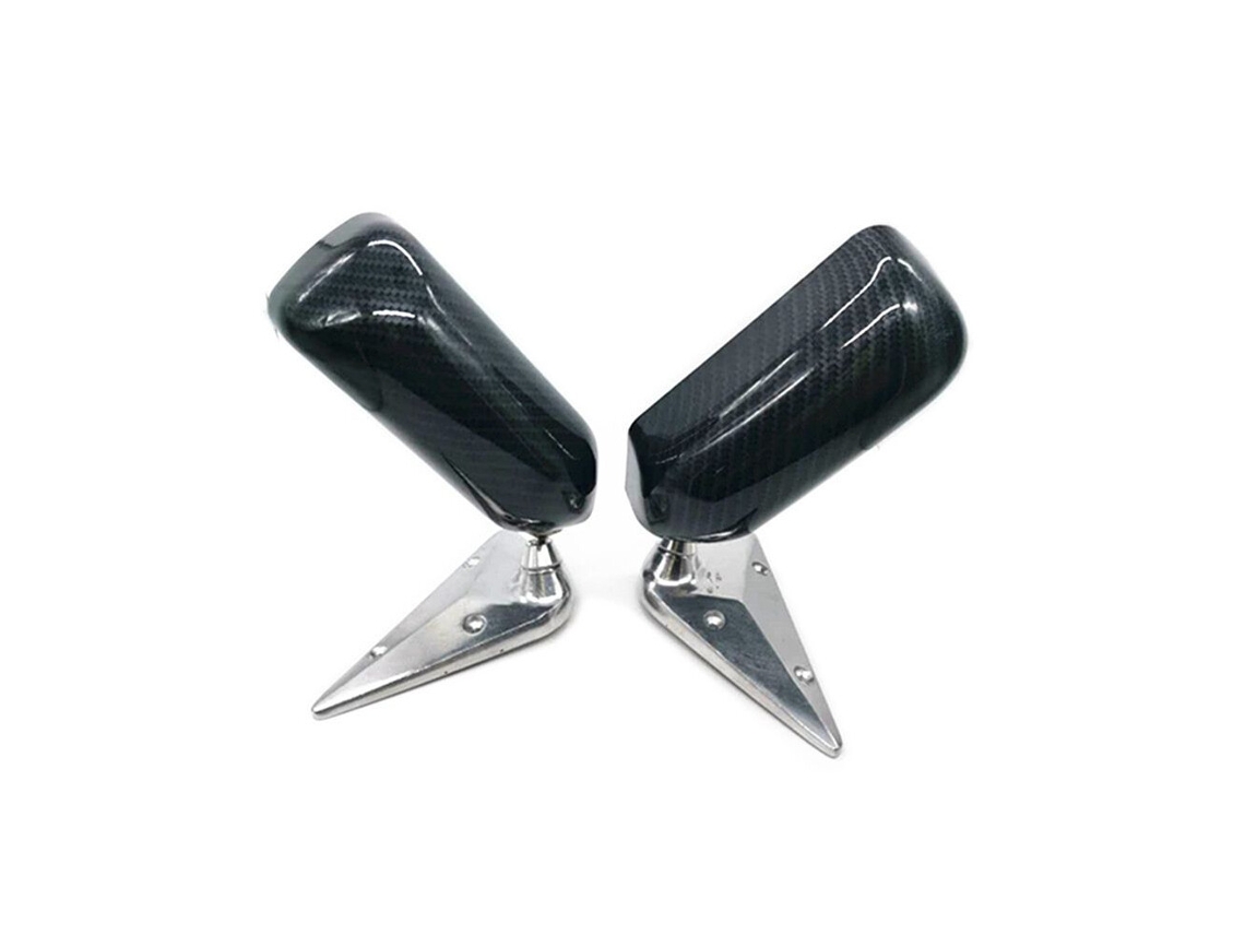 2 Espejos Retrovisores Laterales Universales Para Coche, Estilo Cuadrado F1, Con Superficie De Espejo Y Soporte Metálico.