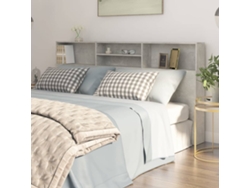 Mueble Cabecero Gris Hormigón 200x19x103,5 Cm