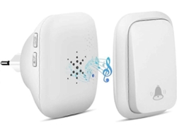 Timbre Inalámbrico Autonomo Sin Baterías, Campana Inalámbrica Impermeable Con 38 Tonos, 4 Niveles De Volumen Y Alcance 150m