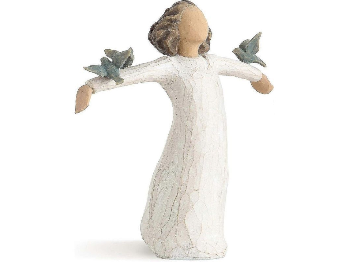 Figura De Resina Pintada A Mano Con La Palabra "felicidad" Para Exhibición - 1 Pieza