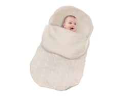 Es Un Chaleco De Dormir Forrado De Felpa Para Recién Nacidos. Se Puede Usar En Cochecitos Y Está Hecho De Un Tejido De Punto Grueso Y Cálido
