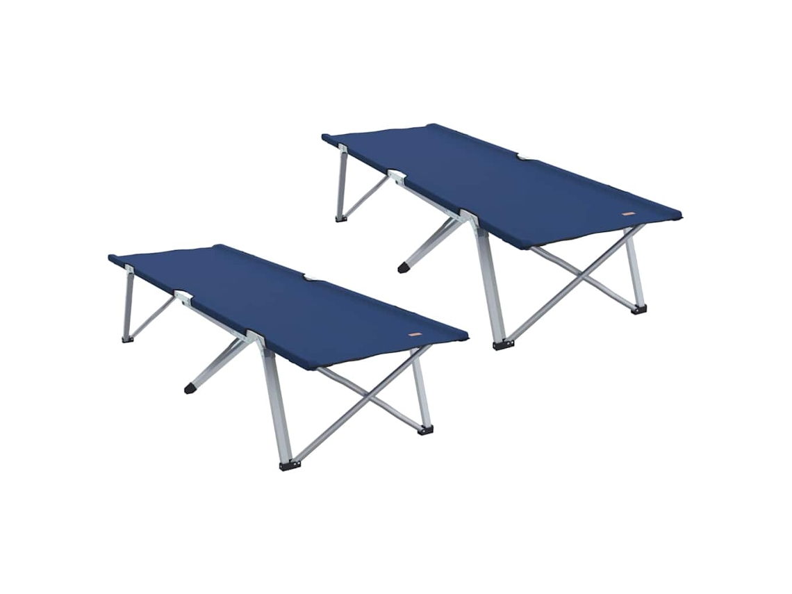 Maison Exclusive - Cama plegable manual (2 unidades), color azul, 194 x 62,5 x 42,5 cm