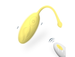 Mini vibrador de control remoto, estimulador de clítoris de punto G femenino (Amarillo) YIZHOOD