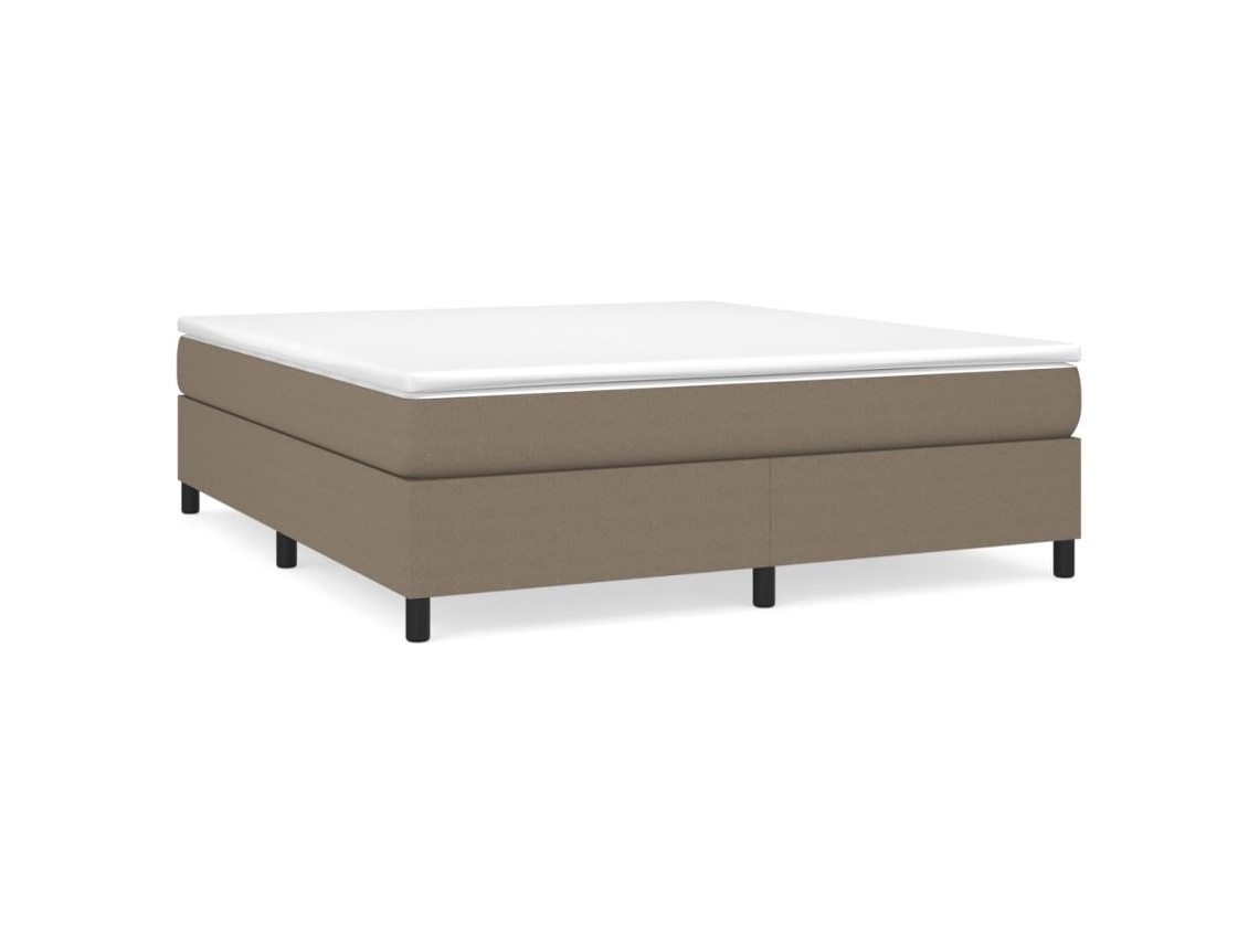 Maison Exclusive - Cama Box Spring Con Colchón Tela Gris Taupe 180x200 Cm