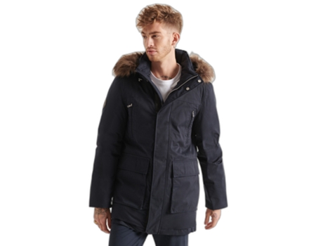 Abrigo SUPERDRY Poliéster Hombre (XXL - Azul)