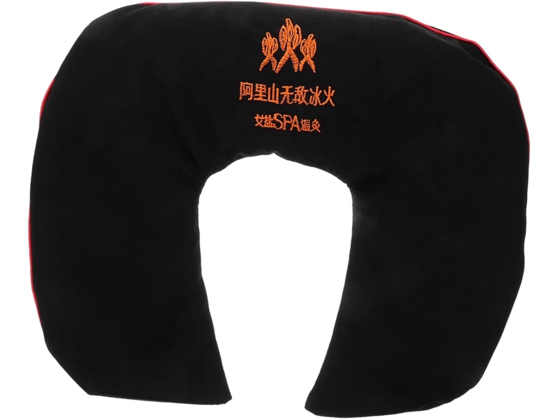 Soporte cervical reutilizable y relajante con sal caliente para mujer.