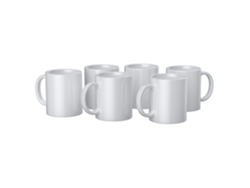 6 Tazas De Cerámica Para Personalizar Blanco 340 Ml - Cricut