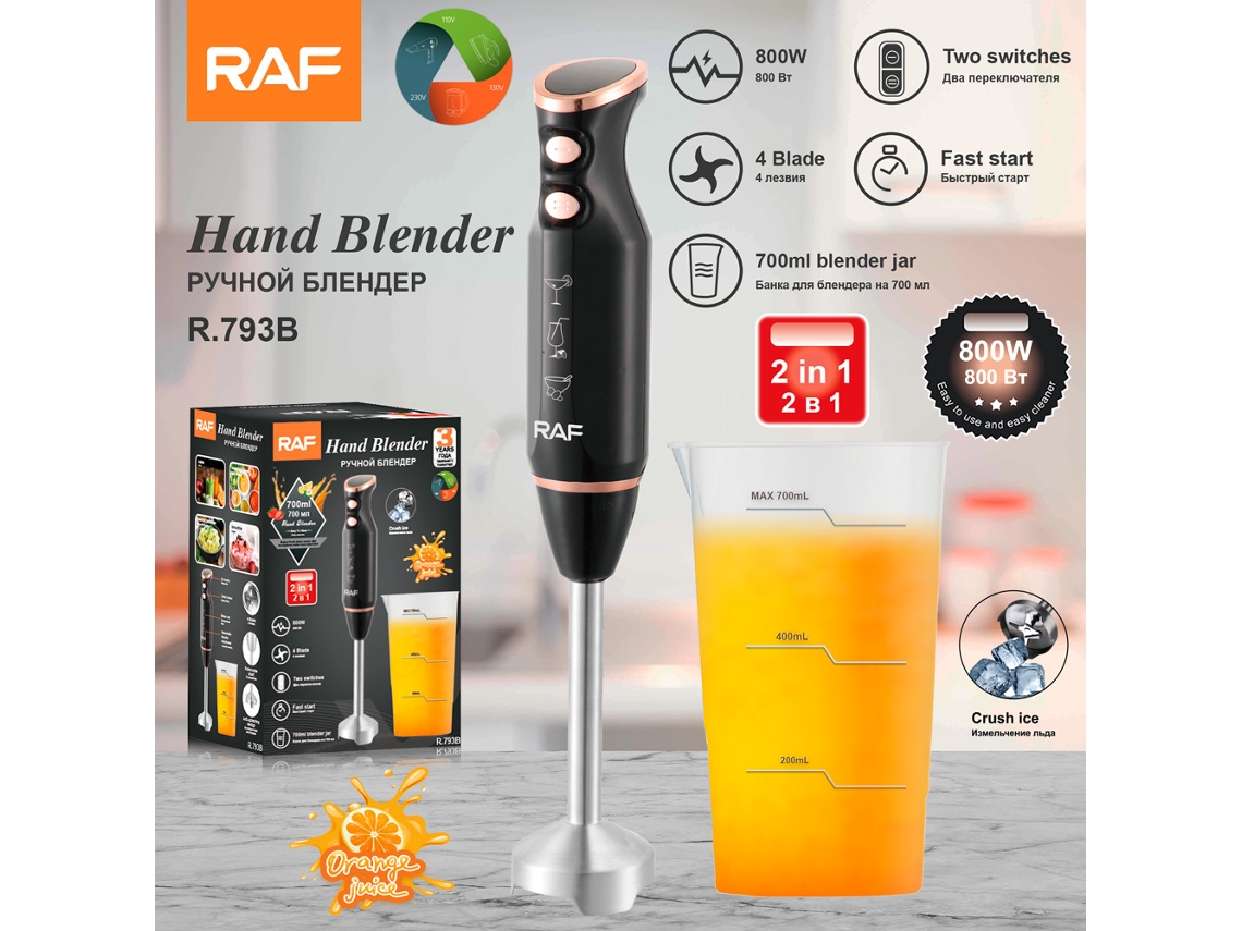 (negro) Estándar Europeo - Licuadora/batidora Eléctrica 2 En 1 De Acero Inoxidable Para Cocinas Domésticas - De Mano