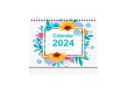 XYVONA Calendário De Mesa 2024, Calendário Mensal Para Secretária, Calendário De Pé Com Folhação Xyvona (jan. 2024 Dez. 2024, 9 X 7,3)